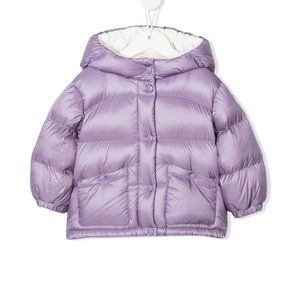 Purple Puffer Jacket with Hood